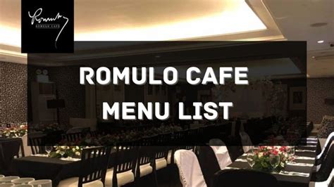 romulo cafe function room rates.
